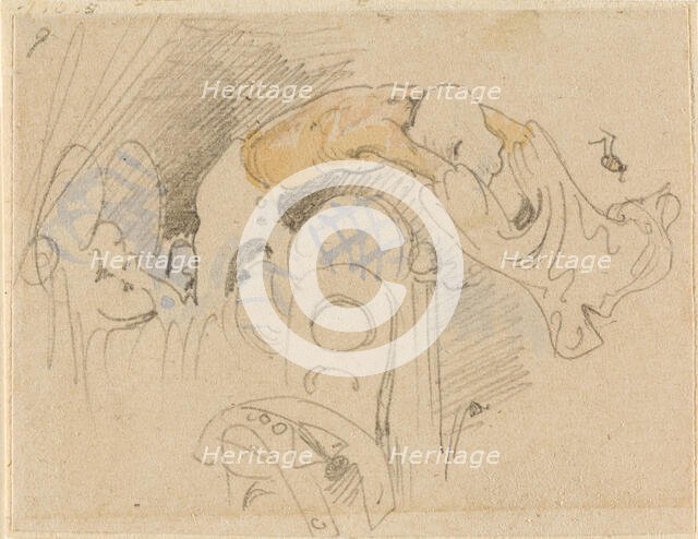 The disturbed but happily regained night's rest, (The Flea); 9, 1862. Creator: Wilhelm Busch.