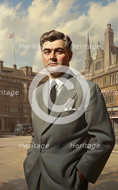 AI IMAGE - Portrait of Aneurin Bevan, c1940s, (2023). Creator: Heritage Images.