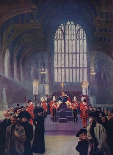 The homage of his people: King Edward's lying in state, Westminster Hall, May 16-19, 1910 (1911). Artist: Edward Frederick Skinner.