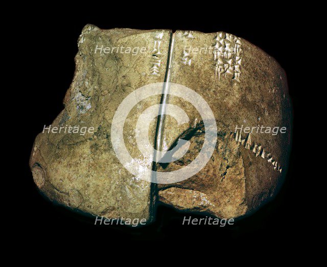 Babylonian clay model of a sheep's lung. Artist: Unknown