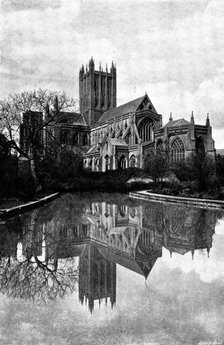The Cathedrals of England: Wells Cathedral, 1895. Creator: Francis Frith & Co.