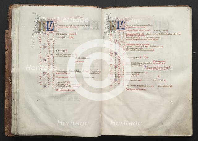 The Gotha Missal: Fol. 6v, Text , c. 1375. Creator: Master of the Boqueteaux (French); Workshop, and.