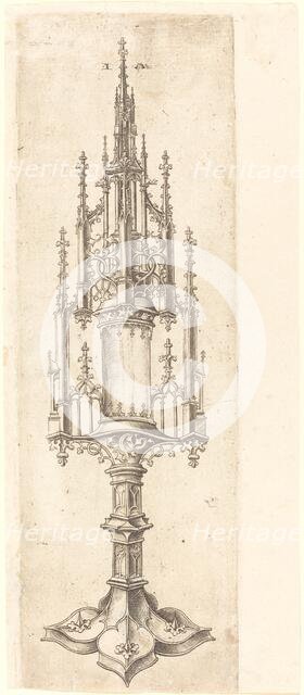 A Gothic Monstrance, c. 1480. Creator: Israhel van Meckenem.