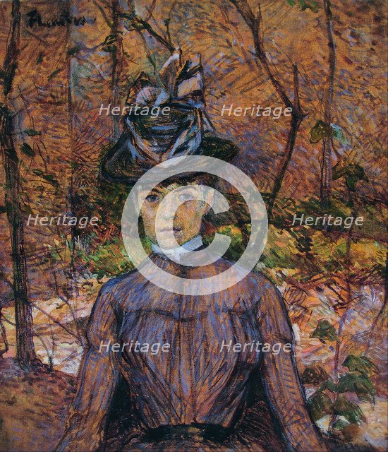 Portrait of Suzanne Valadon (1865-1938). Artist: Toulouse-Lautrec, Henri, de (1864-1901)