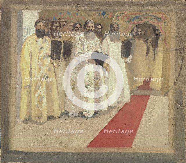 Waiting for the Tzar, 1901. Artist: Ryabushkin, Andrei Petrovich (1861-1904)