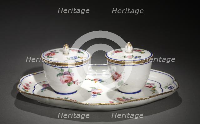 Jam Pots on Stand, c. 1760's. Creator: Sèvres Porcelain Manufactory (French, est. 1740).