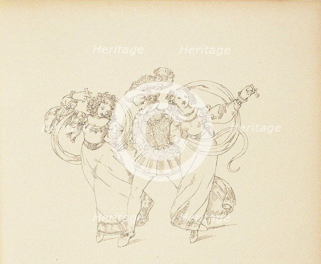 Illustration for Opera The Marriage of Figaro by Wolfgang Amadeus Mozart.