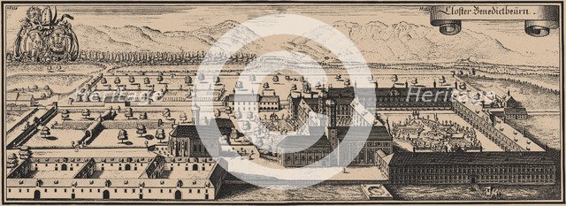 Benediktbeuern Abbey. Artist: Wening, Michael (1645-1718)