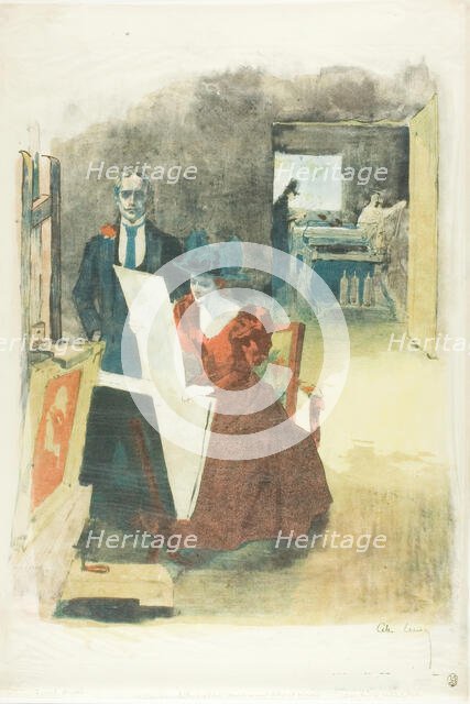 Cover for the portfolio, The Painters-Lithographers (Les Peintres Lithographes), 1892. Creator: Alexandre Lunois.