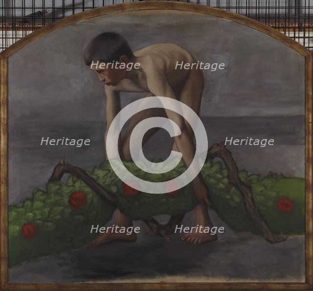 Garland Bearer; Boy Carrying the Garland of Life, 1905. Creator: Hugo Simberg.