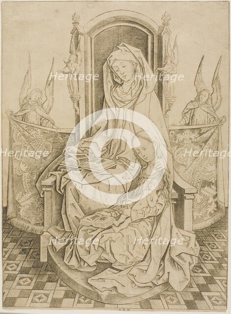 St. Anne, The Virgin and Child, c.1485. Creator: Master IAM of Zwolle.