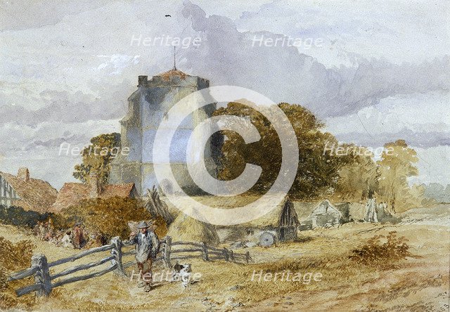 Westham Church, Pevensey, East Sussex, 1851-1859. Artist: Sir John Gilbert
