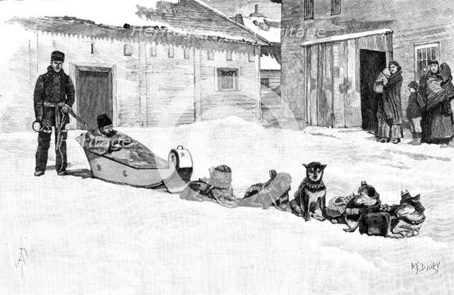 Lord Lonsdale’s Travels in North America: Norway House, Head of Lake Winnipeg, 1890. Creator: H. F. Davey.