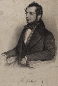 Portrait of the pianist and composer Joseph Fischhof (1804-1857), ca 1835. Creator: Staub, Andreas (1806-1839).