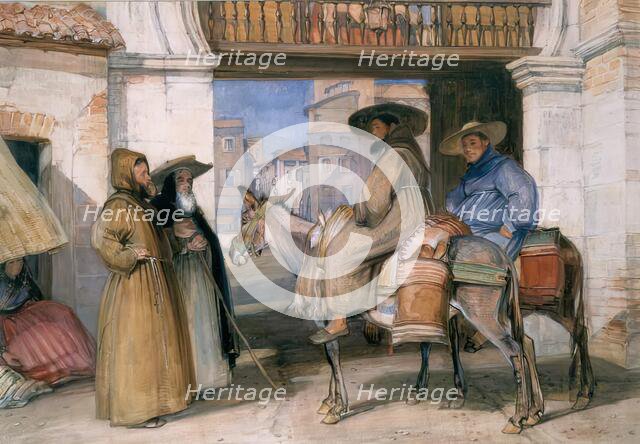 Mendicant Monks at Granada, 1832-1834. Creator: John Frederick Lewis.