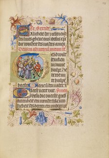 Initial G: The Way to Calvary; Book of Hours, after 1460. Creator: Unknown.