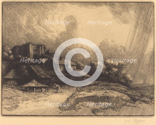 Farm at the Monastery (La ferme de l'abbaye). Creator: Alphonse Legros.