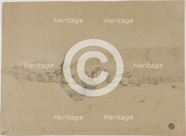 The Church of Saint-Gervais Seen From the Ramparts at Geneva, n.d. Creator: Unknown.