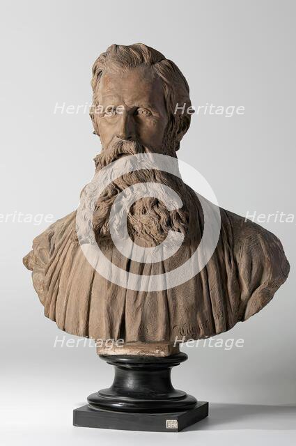 The architect Heinrich Freiherr von Ferstel, 1877. Creator: Viktor Oskar Tilgner.