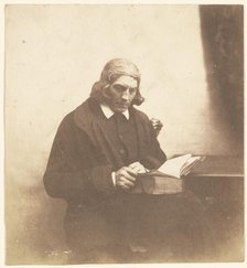 Portrait of a Clergyman with a Book, about 1852-1856. Creator: Roger Fenton.