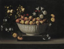 Flowers and Fruit in a China Bowl, c. 1645. Creator: Juan de Zurbarán.