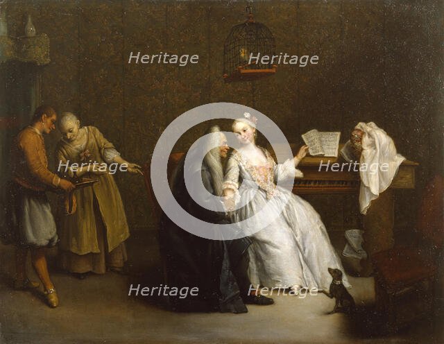 The Music Lesson, c1760. Creator: Pietro Longhi.