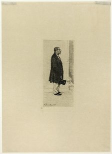 Man Standing in Church, 1875. Creator: Antonio Piccinni.