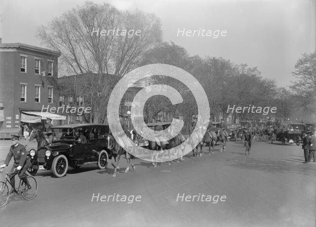British Commission To U.S. - En Route To Residence of Breckinridge Long, 1917. Creator: Harris & Ewing.