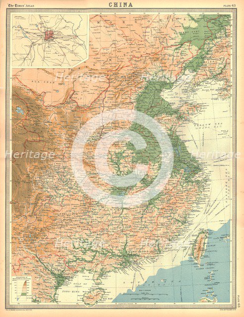 Geographical map of China Artist: Unknown.