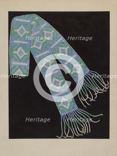 Bead Belt, c. 1936. Creator: Gordena Jackson.