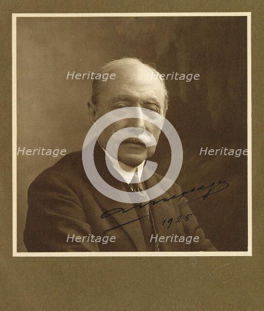 Portrait of pianist and composer André Messager (1853-1929), 1925. Creator: Anonymous.