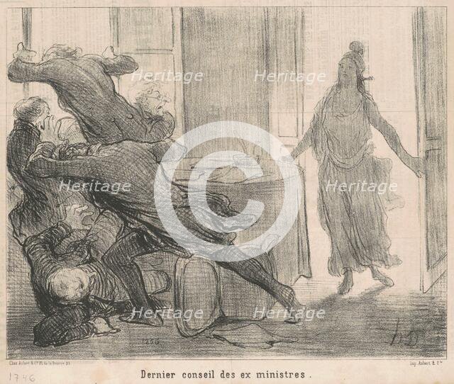 Dernier conseil des ex-ministres, 19th century. Creator: Honore Daumier.