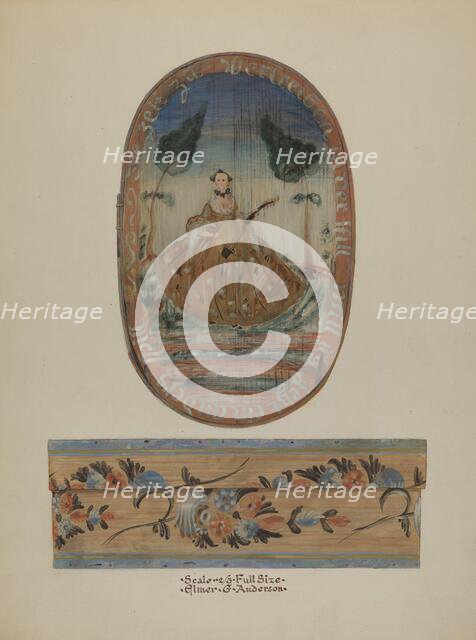 Pa. German Bandbox, c. 1937. Creator: Elmer G Anderson.