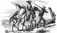 Prospectors on their way to the Californian gold fields, 1853. Artist: Unknown