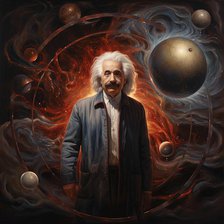 AI IMAGE - Portrait of Albert Einstein, 1950s, (2023).  Creator: Heritage Images.