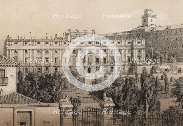 Palace of the Dukes of Alba and Berwick, Liria Palace, building 18th century, destroyed in the Sp…