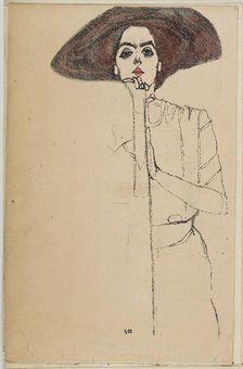 Portrait of a Woman, 1910. Creator: Egon Schiele.