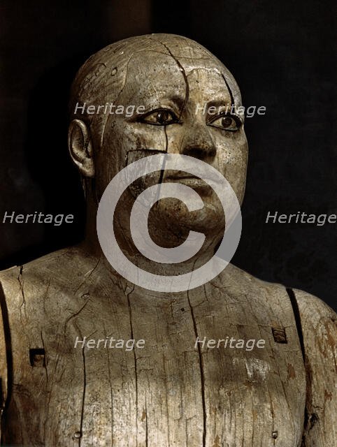 Statue of Sheikh el-Balad representing Ka-aper, Saqqara Necropolis, 5th dynasty. Creator: Unknown.