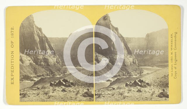 Mouth of the Paria, Colorado River; walls 2.100 feet in height, 1872. Creator: William H. Bell.