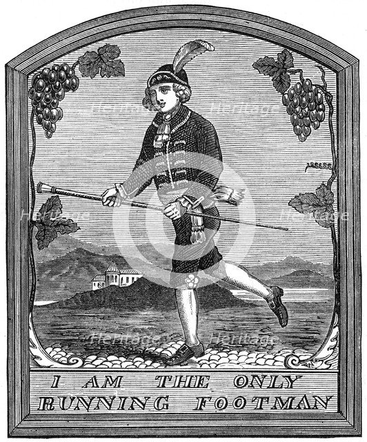 The sign of 'The Running Footman', London, 1891. Artist: Unknown