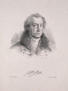 Portrait of Johann Wolfgang von Goethe (1749-1832), 1828. Creator: Delacroix, Eugène (1798-1863).