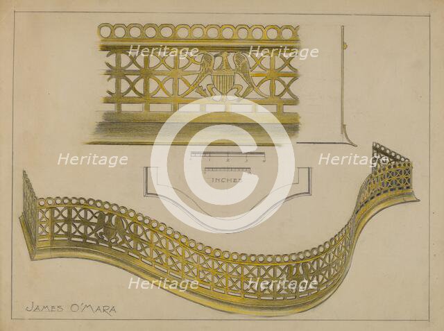 Fire Rail, c. 1936. Creator: James O'Mara.