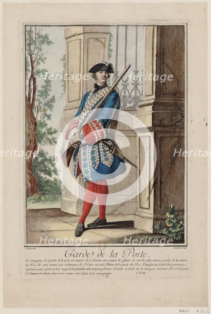 Garde de la porte, 1756. Creator: De Fehrt, Antoine Jean (1723-1774).