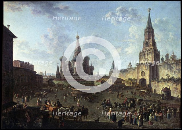 'The Red Square in Moscow', 1801.  Artist: Fyodor Yakovlevich Alexeev
