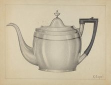 Silver Teapot, 1936. Creator: Giacinto Capelli.