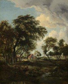 A Farm in the Sunlight, 1668. Creator: Meindert Hobbema.