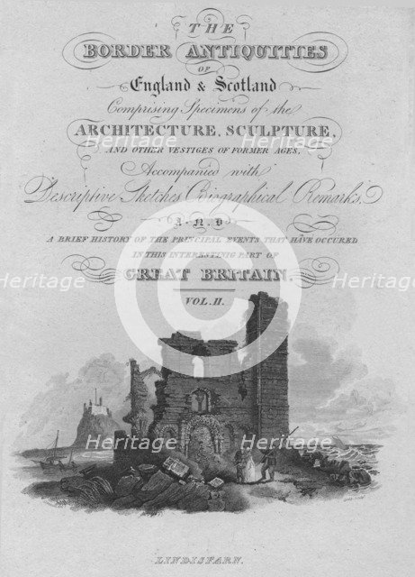 'Frontispiece - Lindisfarn', 1814. Artist: John Greig.