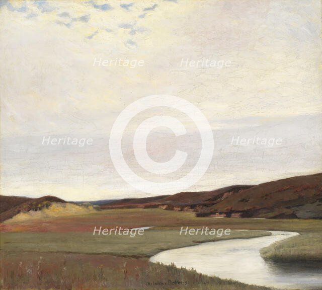 A Summer's Day by the River Karup, Jutland, 1891. Creator: Johan Rohde.