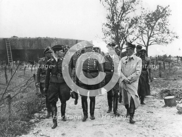 Adolf Hitler and General Wilhelm Keitel inspecting the Maginot Line, France, 1940. Artist: Unknown