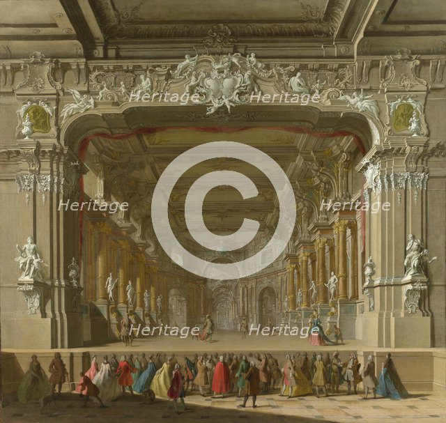 The Interior of a Theatre, Early 18th cen.. Artist: Italian master  